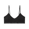 Letter Comfortable Simple Bra Women Underwear Black QF7093AD-UB1