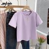 Женская футболка MJ STYLE из чистого хлопка с коротким рукавом