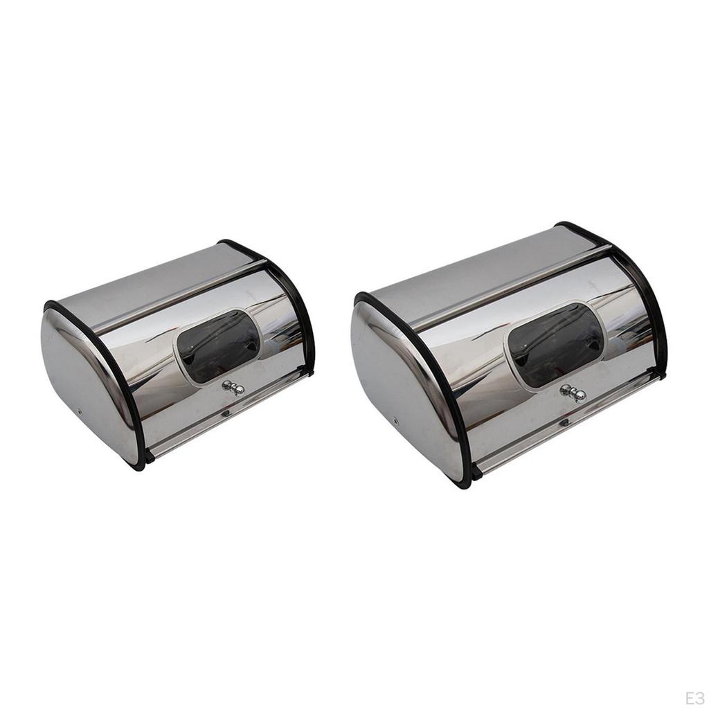 Bread Bin with Roll Lid Box Kitchen Counter Breads Storage for Farmhouse