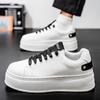 Весенняя мужская обувь Новая дышащая белая обувь Мужские модные универсальные кроссовки на толстой подошве с высоким подъемом Повседневная обувь для скейтборда Модная обувь