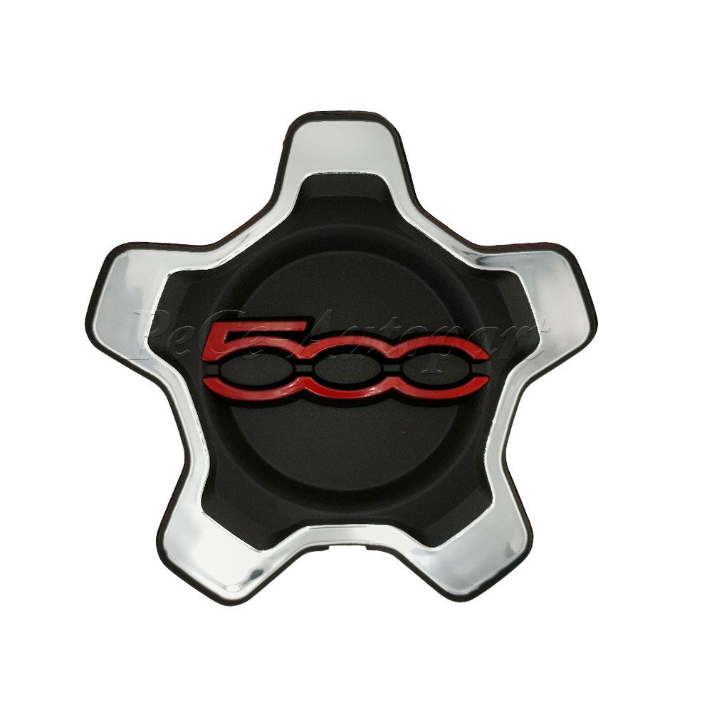 735626312 735626311 16-дюймовые колпаки ступицы для колес Fiat 500x Комплект центральных колпаков ступицы Защитный колпак ступицы колеса Серебристый/Черный/Красный