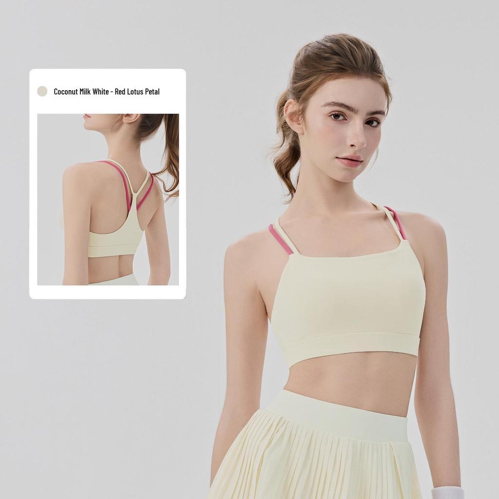 Женский спортивный бюстгальтер с влагоотводящими свойствами и мягкими лямками - Быстросохнущая майка для фитнеса, йоги, пилатеса и тенниса