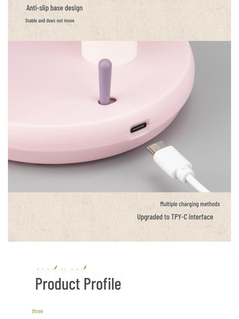 Стильный компактный настольный вентилятор 2022 года с зарядкой через USB и тремя скоростями вращения