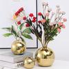 Покрытие Золотой Шар Керамическая Ваза Домашние Декоративные Украшения Ремесла Цветочный Горшок Искусство Гидропонные Вазы Домашнее Декоративное Украшение Подарок