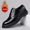 Leather Shoes Men's Autumn and Winter New British Style Dress Business Pointed Head Height Wedding Groom Suit Shoes