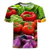Summer Men's Printed 3D Casual and Fun Vegetable Chili Short Sleeved T-shirt