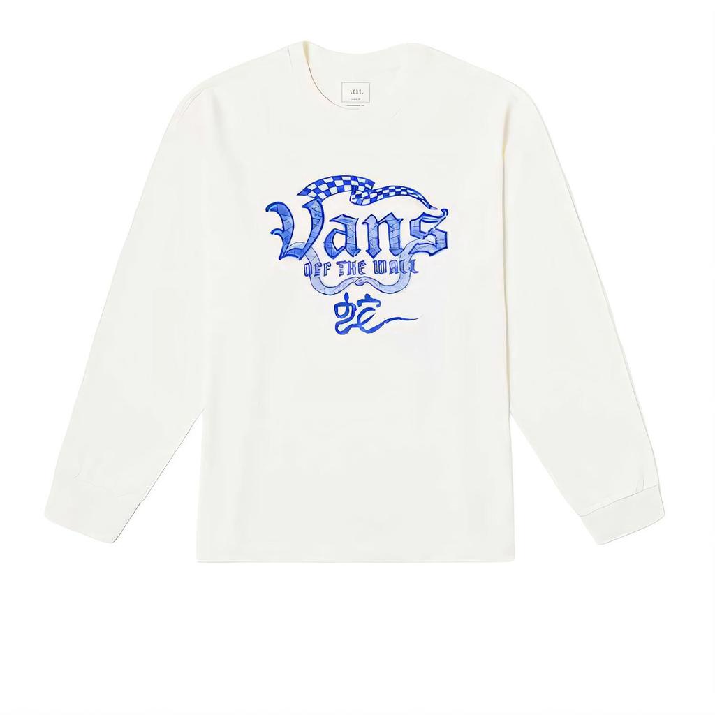 Vans Удобная футболка с длинным рукавом и надписью «Год змеи», унисекс, белый цвет VN000P39FS8