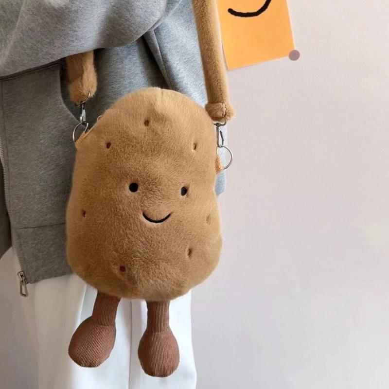 Положительная энергия Potato Hug плюшевая сумка через плечо милая имитация игрушечных кукол плюшевая мягкая модная меховая сумочка подарок для подруги