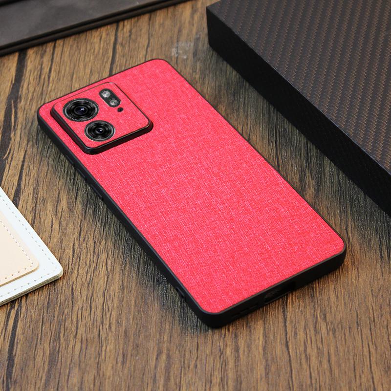 Для Motorola Moto Edge 40 40Neo Чехол Роскошный Кожаный Мягкий ТПУ Край + Жесткая Тканевая Задняя Крышка Защитный Чехол для Moto G84 Neo40 корпус