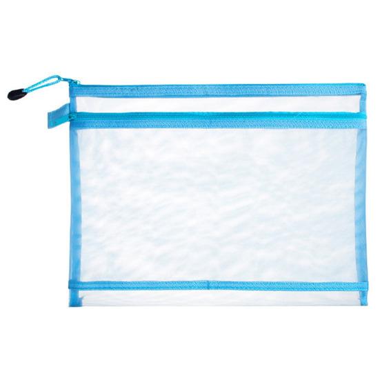 Держатель для хранения файлов с ремешком на молнии, портативная прозрачная сумка для хранения документов большой емкости, офисные принадлежности