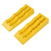 1 Pair RV Leveling Ramps 3 Stage Yellow Trailer Camper Wheel Chocks for Stabilizing Uneven Ground an