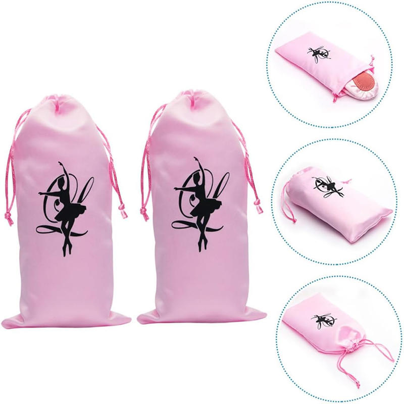 Dance Bag Shoes Storage Pouch Portable Ballet Organizer Handbag Bags Pouches Satin Ballet Shoe Hanging Bag Dance Shoes Pouch
