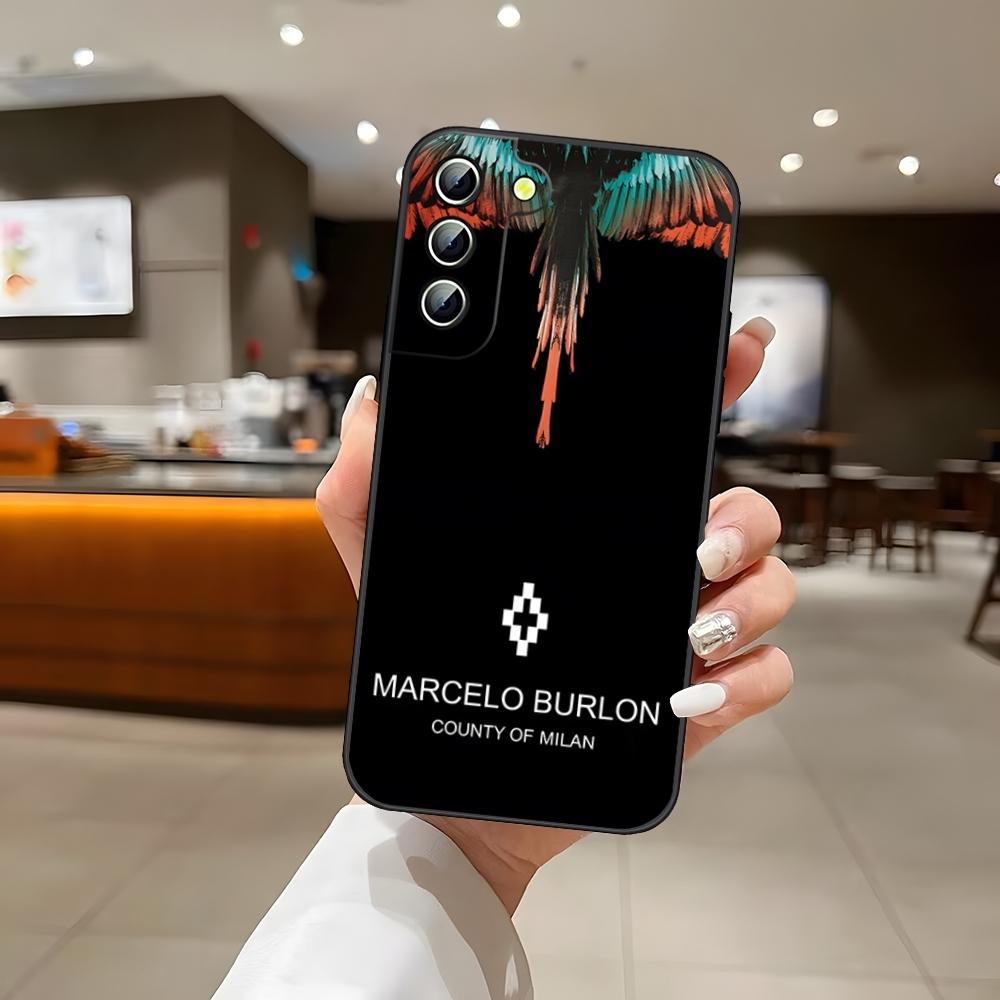 Модный дизайн с вставками из капа - Чехол для телефона Marceloes Для S25 Samsung S26 S24 Ultra S22 S23 S20 Fe S21 Plus A54 A34 A16 A53 Задняя крышка