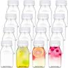 Tamper Proof Lids Plastic Juice Bottles Clear Drink Containers Square Bottle Split Beverage Bottle
