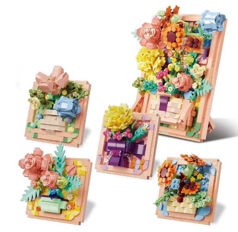 Flowers in a frame blocks 882 pieces