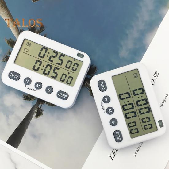 Двойной цифровой таймер, удобный таймер с питанием от батареи, функция памяти, инструмент для управления временем для домашней кухни, прочный