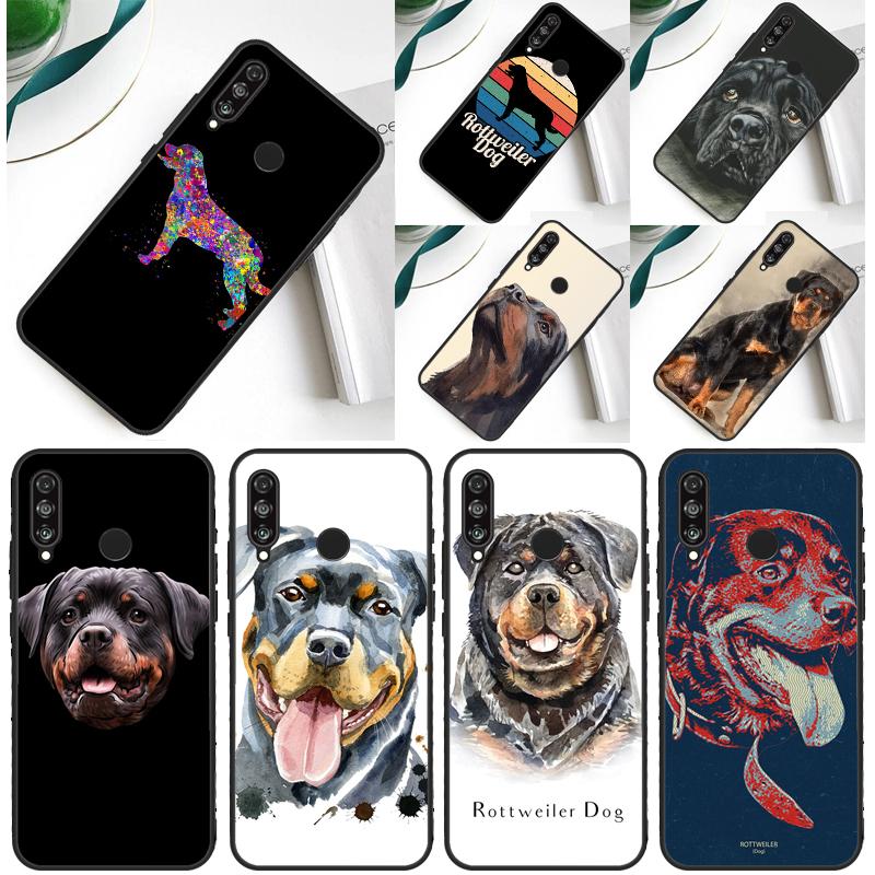 Cartoon Rottweiler Dog For Huawei Nova Y90 Y91 Y60 Y70 Y72 Y61 9 10 SE 12i 12s 11i 5T P60 Pro P20 P30 P40 Lite Case