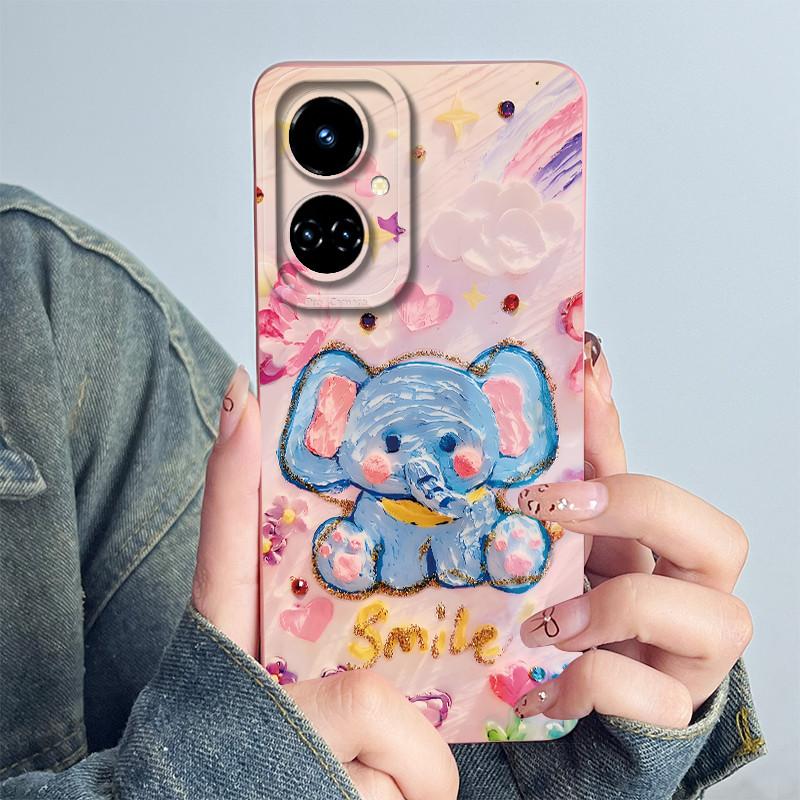 For Tecno Camon 19 CI6n / 19 Pro CI8 Phone Case Cover Silicone Sweet Painted Shell Cartoon Funda Printed Protective Casing Coque
