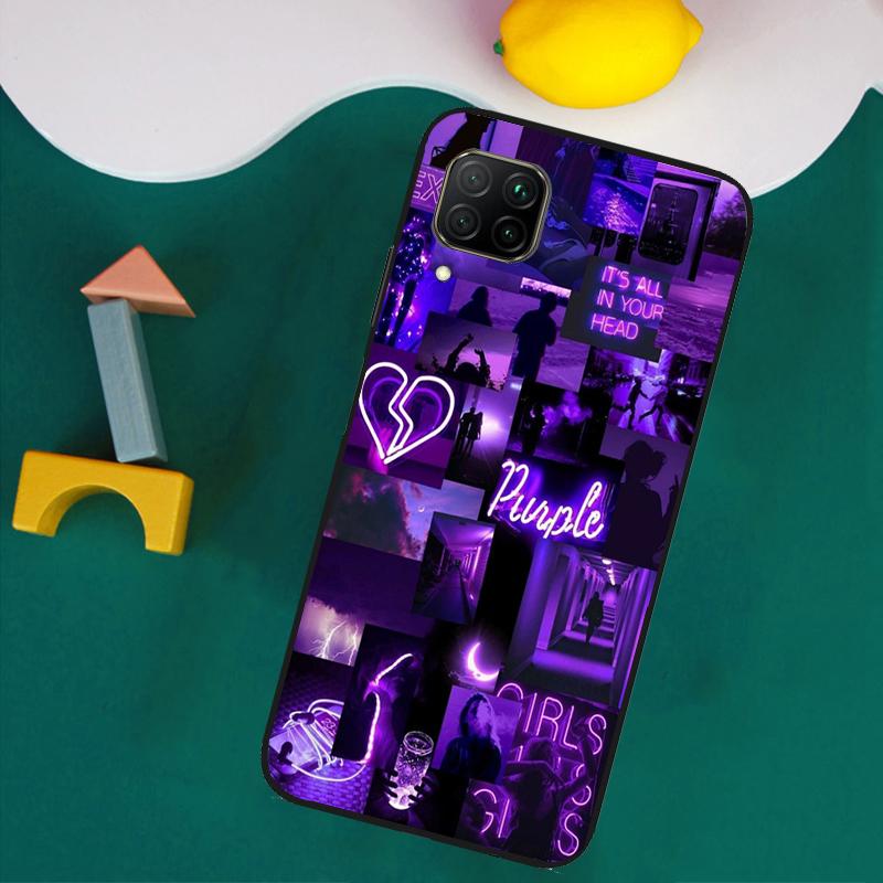 Фиолетовая эстетика для Huawei Nova 9 10 SE 8i 11i 12i 12s Y60 Y61 Y70 Y90 Y72 Y73 Y91 P60 Pro P40 P30 Lite Чехол