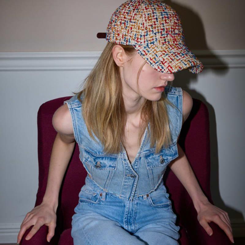ALLINCOMPLETE Round Logo Tweed Ball Cap (3 Colors)