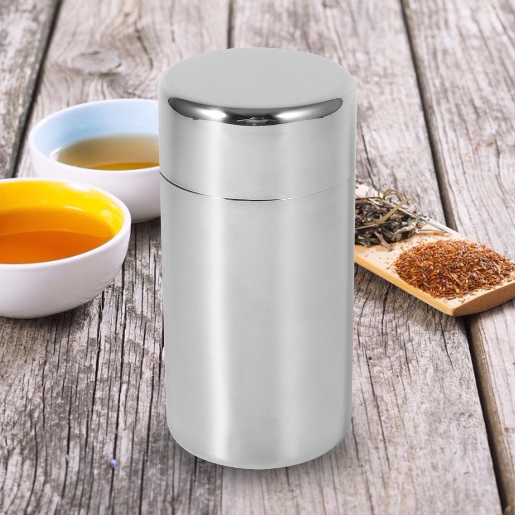 Stainless Steel Tea Tins Canister Home Kitchen Canisters for Tea Coffee Sugar Storage Loose Leaf Tea Tin Tea Tins