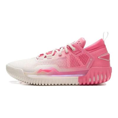 Li Ning BadFive 3 Низкая амортизация Скользкая подошва Износостойкие Низкие Баскетбольные кроссовки Мужские Лунный Розовый ABFU005-76