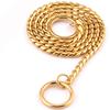 Golden Stainless Steel Snake Chain Metal Dog Chain P Chain Small Medium and Large Dog Pet Supplies Dog Necklace