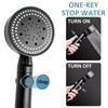 5 Mode One-Key Stop Water Shower Head Adjustable High Pressure Massage Shower Head Bathroom Accessories