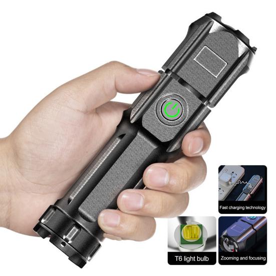 Походный фонарь Супер яркий фонарик Перезаряжаемый Водонепроницаемый фонарик Мощный светодиод