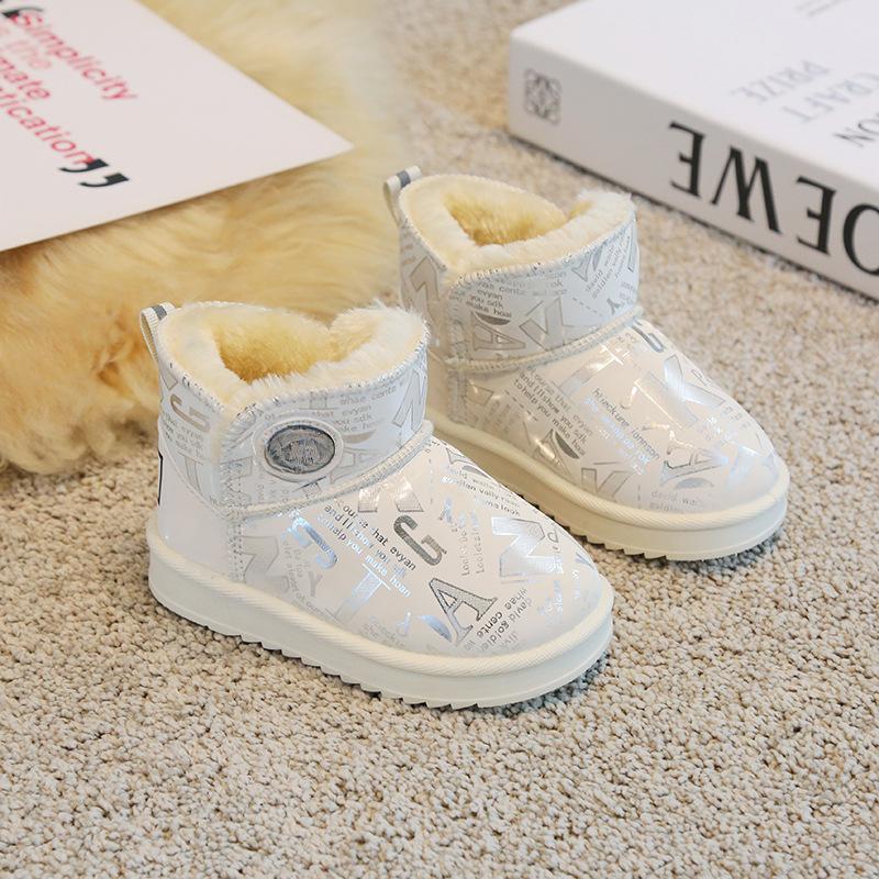 Детские зимние ботинки для мальчиков и девочек. Зимние утепленные хлопковые ботинки с ворсом. Нескользящие детские хлопковые ботинки.