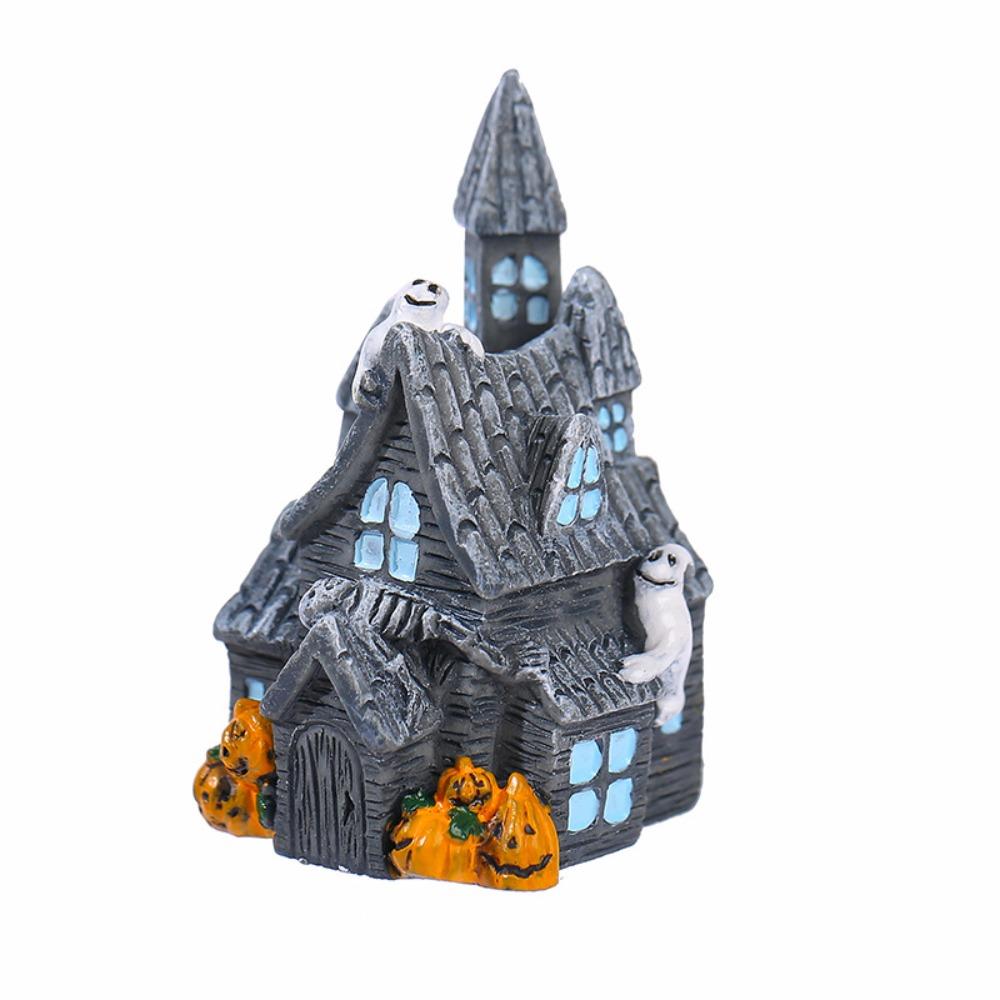 10pcs Resin Miniature Ornaments Halloween Desktop Figurines Cute Village Accessories Home Bar Decor