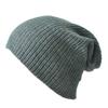 Стильная и уютная унисекс зимняя шапка-бини с рубчатой вязкой