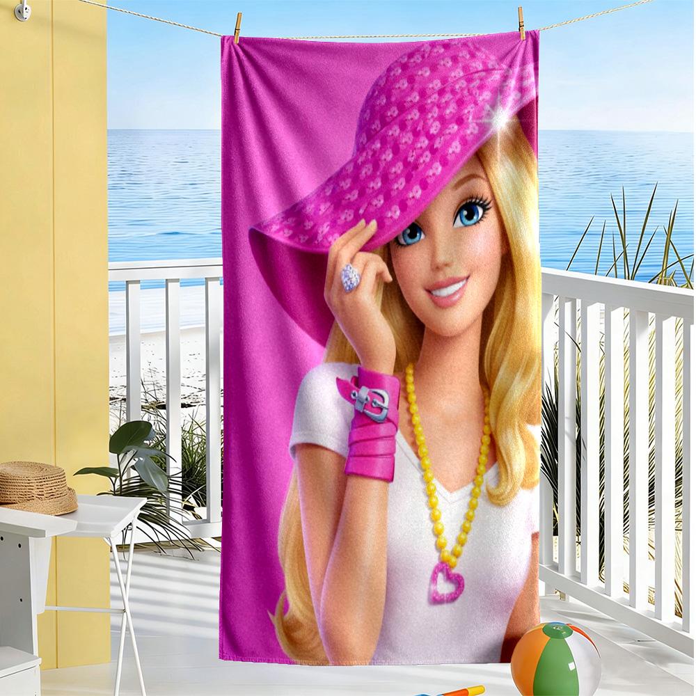 Barbie3 Beach Towel Super Soft Microfiber Quickdry Fabric Comfortable Lightweight