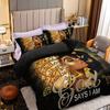 3Pcs Golden Powder Butterfly Duvet Cover Set, Soft Comfortable Bedding Set For Bedroom, Guest Room, 1*Duvet Cover + 2*Pillowcase