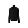 Jil Sander +J Серия Сотрудничества Шерсть Мериноса Смесь Двух Пуговиц Вязаный Свитер Мужской свитер Черный 432657-09