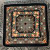 130*130cm Russian National Square Scarf Women Luxury Floral Print Fringed Ukrainian Shawl Babushka Handkerchief Head Wraps