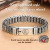 Men 'S Bracelet Simple And Generous Silver Bracelet Hand -Woven Six -Character Mantra Roller Silver Rotatable Silver Chain