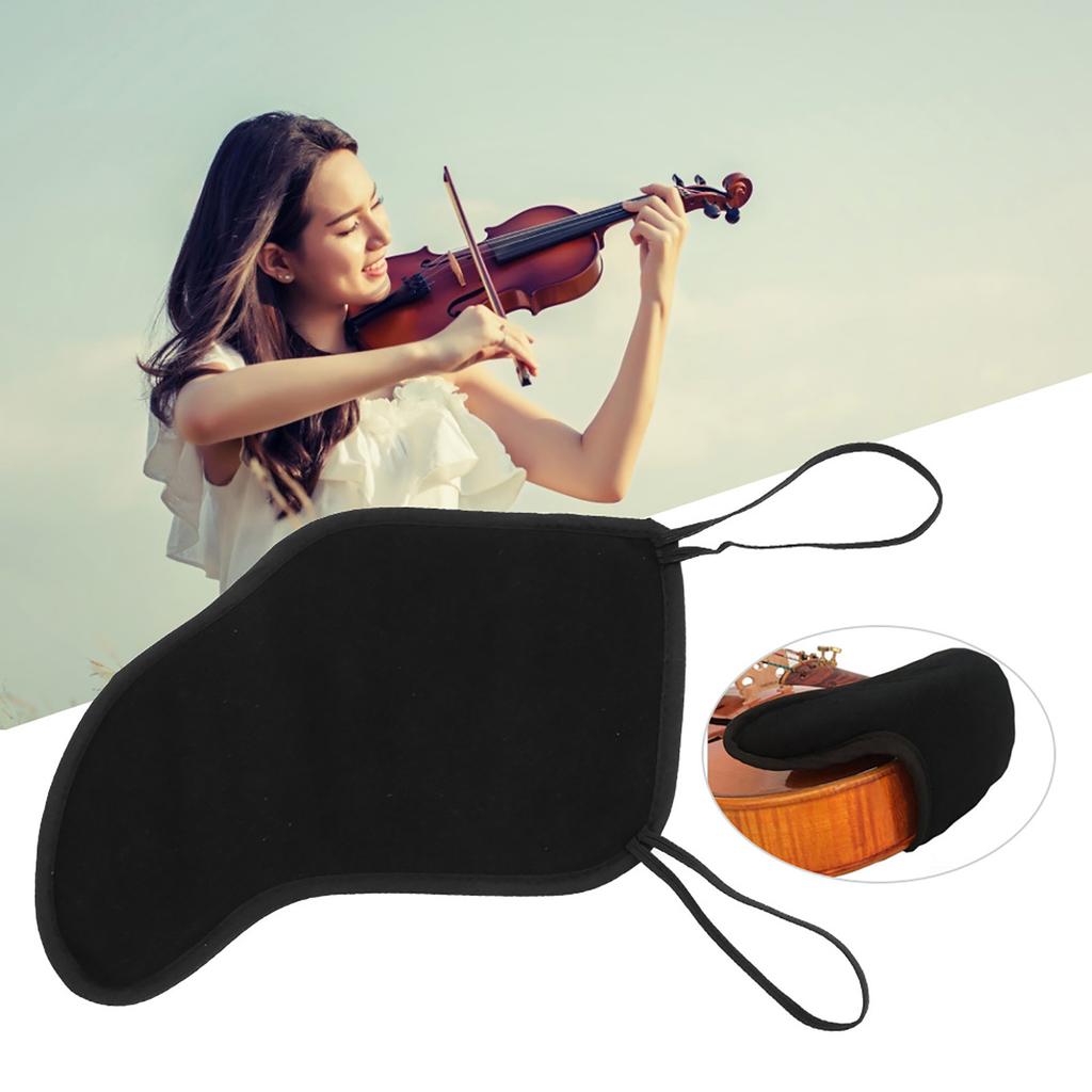 44?34 Violin Chin Shoulder Rest Black Flannelette Pad Protector Musical Instrument Accessories