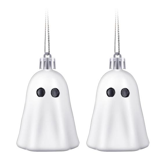 1/2/4 шт., подвесные украшения в виде привидения на Хэллоуин, пластиковая мини-фигурка привидения, украшение для вечеринки на Хэллоуин для маленькой елки