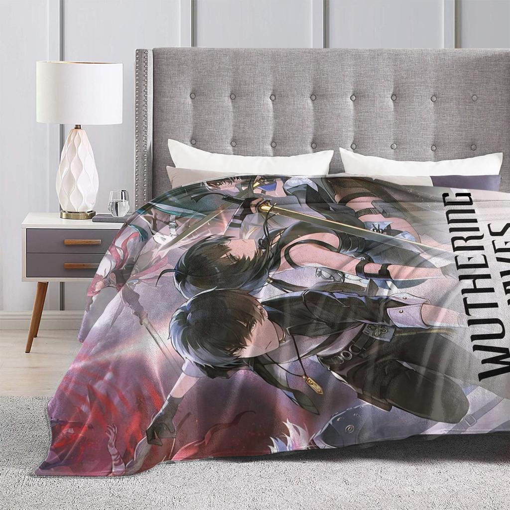 Chisa Wuthering Wave Galbrena Blankets Super Warm Aesthetic Plush Throw Blanket For Outdoor Picnic Flannel Bedspread Bed Cover
