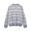 Mens Oversized Knit Sweater Jacquard Letters Long Sleeve Casual Streetwear Fall Winter
