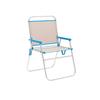 Folding Chair - Marbueno - Beige and Blue - Aluminum - Foldable - Resistant