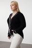 Women's Fashion Stylish Plus Size Cardigan Black V-Neck Premium Soft Fabric Knitwear Cardigan