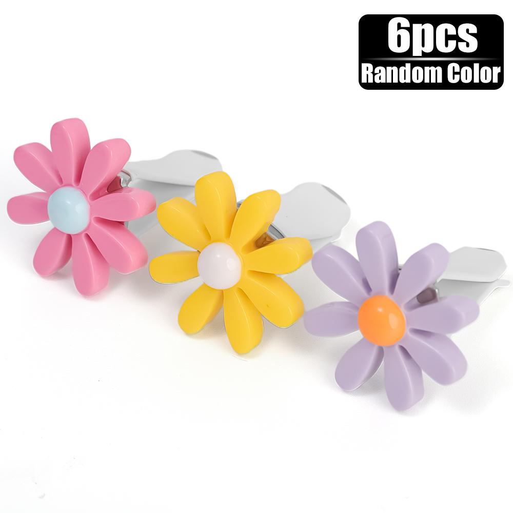 1/2/3/6 шт. Зажим для духов на воздуховыпускное отверстие автомобиля, милый мини-цветок, ароматерапия, креативное украшение салона автомобиля, аксессуары-освежители воздуха