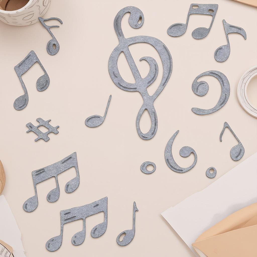 Musical Notes Dies Cuts for Card Making,Cutting Dies, Metal Die Cutting Mold, Scrapbooking Dies, DIY Etched Embossing Stencil for Craft