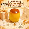 Caramel Pudding Squeeze Toy 1/2Pcs Stress Relief Crunchy Toy, Fake Sensory Simulated Dessert Fidget Gift for Adults Kids
