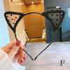 Lace Large Bow Hair Hoop Polka Dot Headwear Retro Cat Ear Hair Band