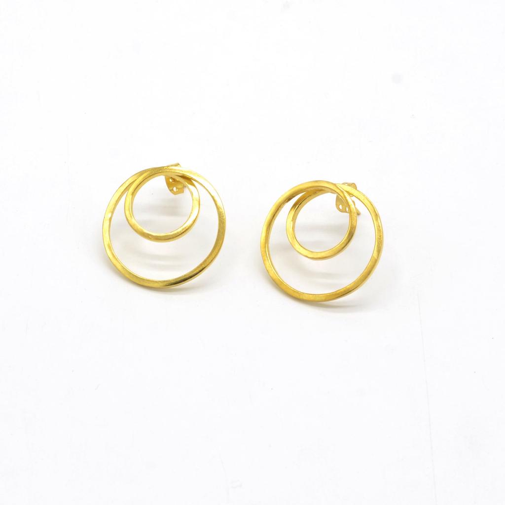 Серьги из стерлингового серебра 925 пробы, круглые серьги-гвоздики ручной работы, подарок для нее