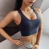 Fashion Solid Slim Fit Sports Bra Yoga Vest Women Running Fitness Cropped Tank Tops Women Clothes Plus Size Back Cross Straps Yoga Tanks 24412