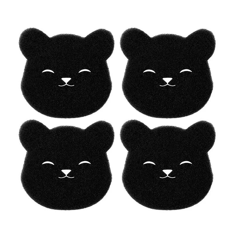 2/4PCS Pet Hair Remover Sets - Reusable Sticky Sponge for Washing Machine & Dryer, Black